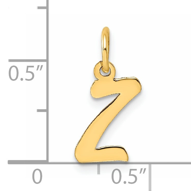 14k Small Script Initial Z Charm