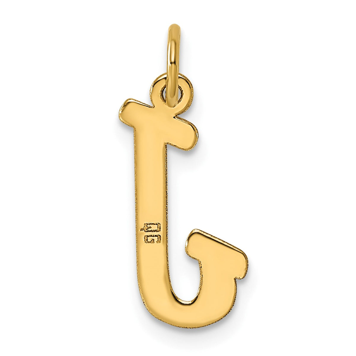 14k Medium Script Letter J Initial Charm