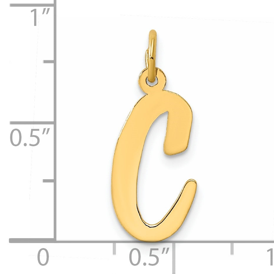 14k Large Script Letter C Initial Charm