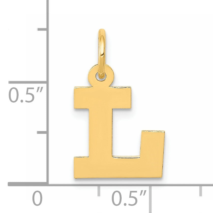 14k Small Block Letter L Initial Charm