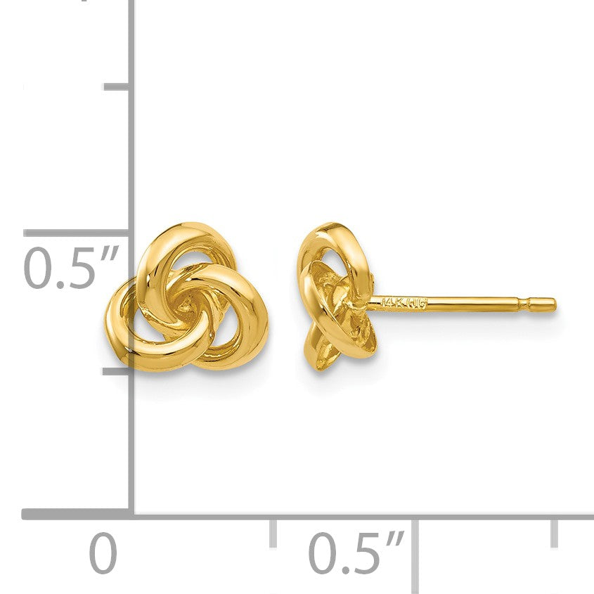 14k Trinity Knot Post Earrings