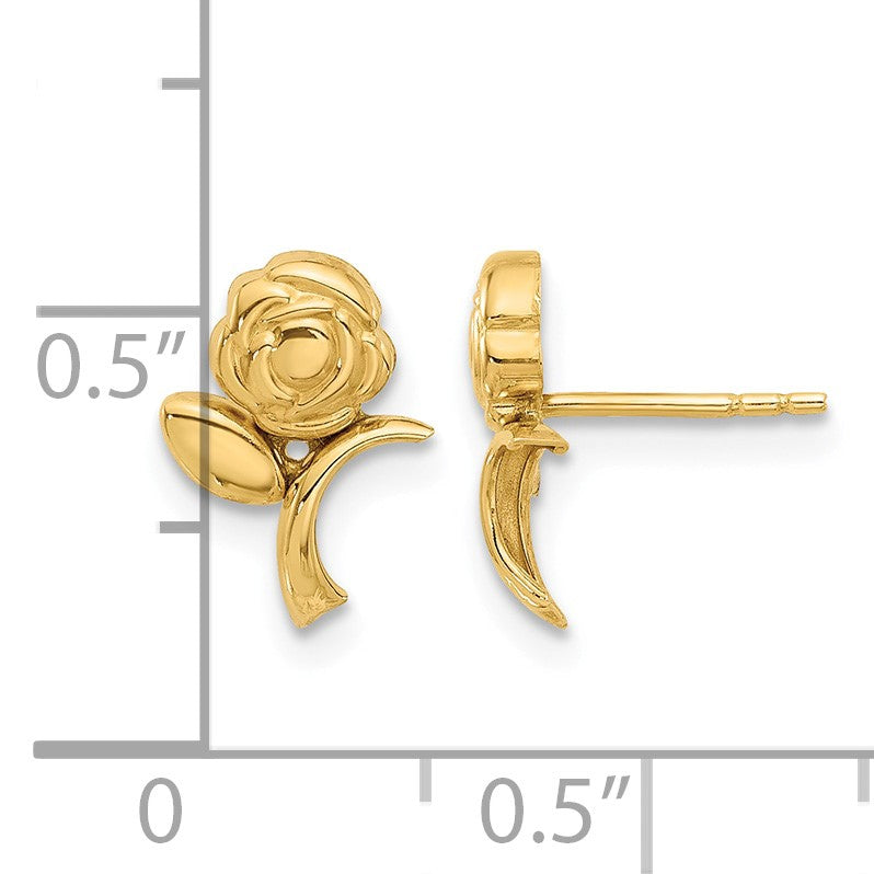 14K Polished Rose Post Earrings