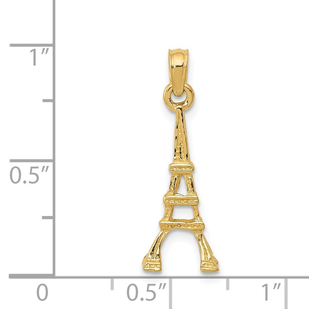 14k Yellow Gold Eiffel Tower Pendant