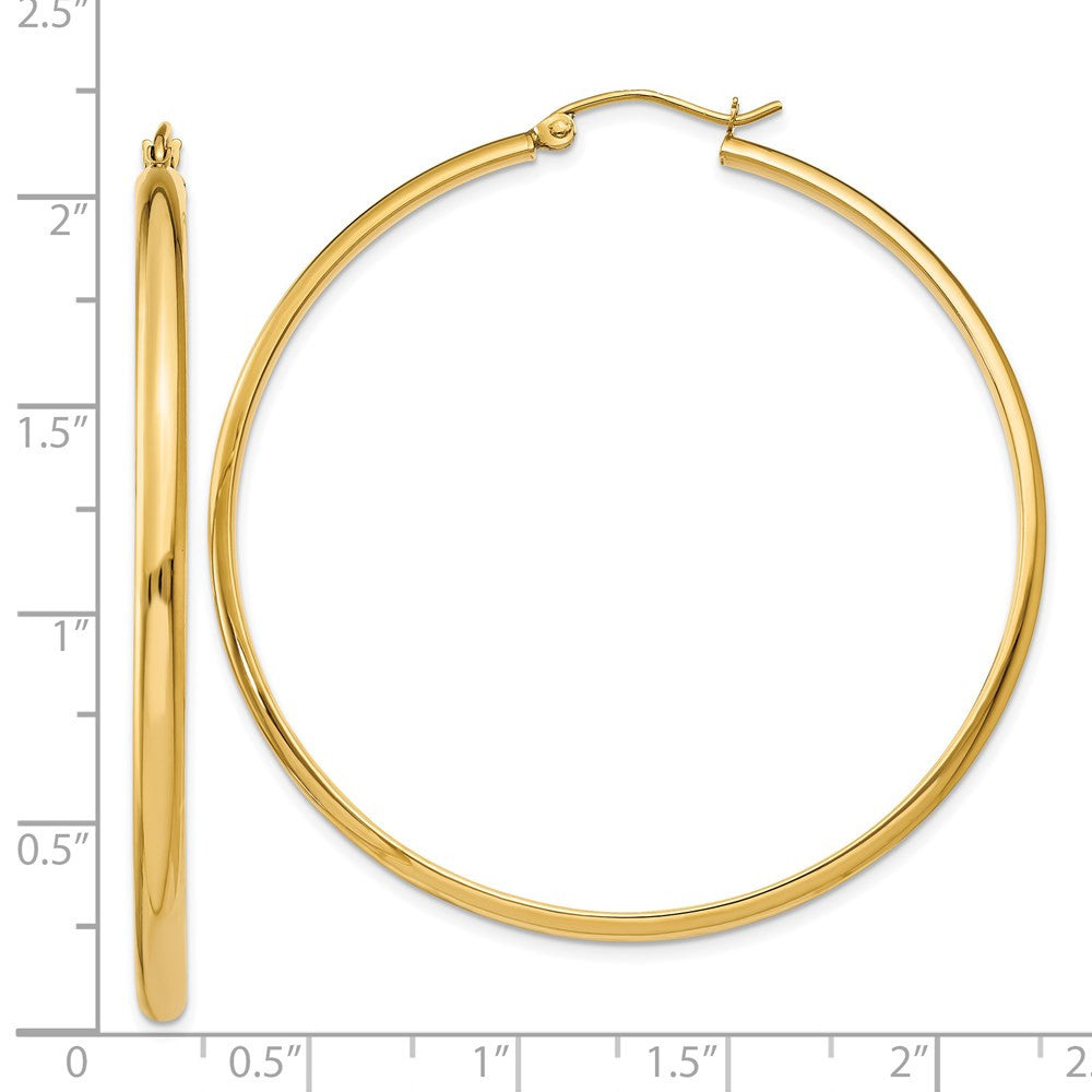 14k Yellow Gold Polished Hoop Earring