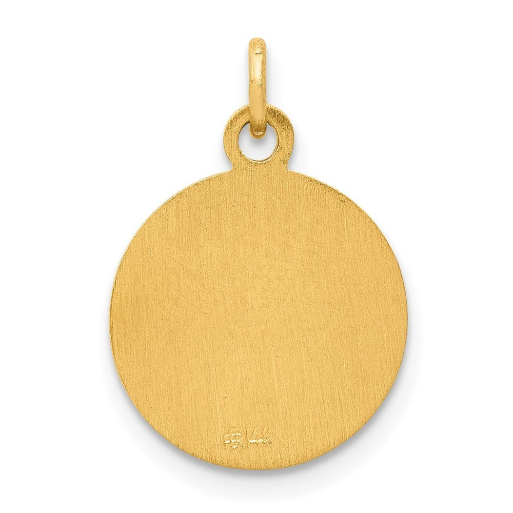 14k Yellow Gold Saint Matthew Medal Charm Pendant