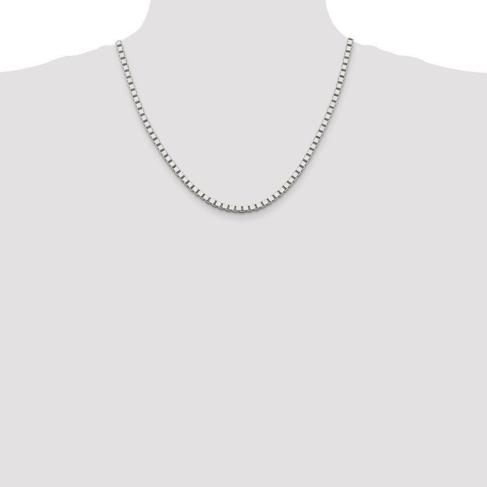 Sterling Silver 3.75mm Box Chain Necklace 20"