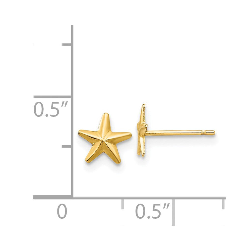 14k Yellow Gold Madi K Star Stud Earrings