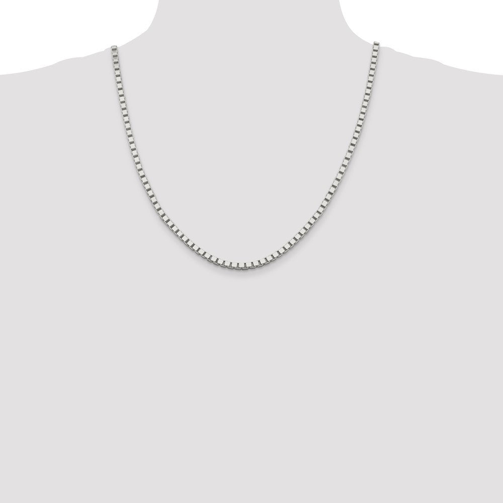 Sterling Silver 3.75mm Box Chain Necklace 22"