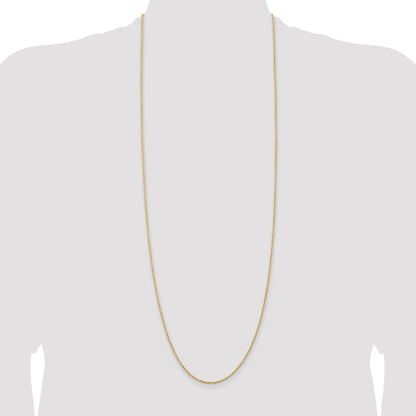 14K 36 inch 1.5mm Diamond-cut Rope with Lobster Clasp Chain