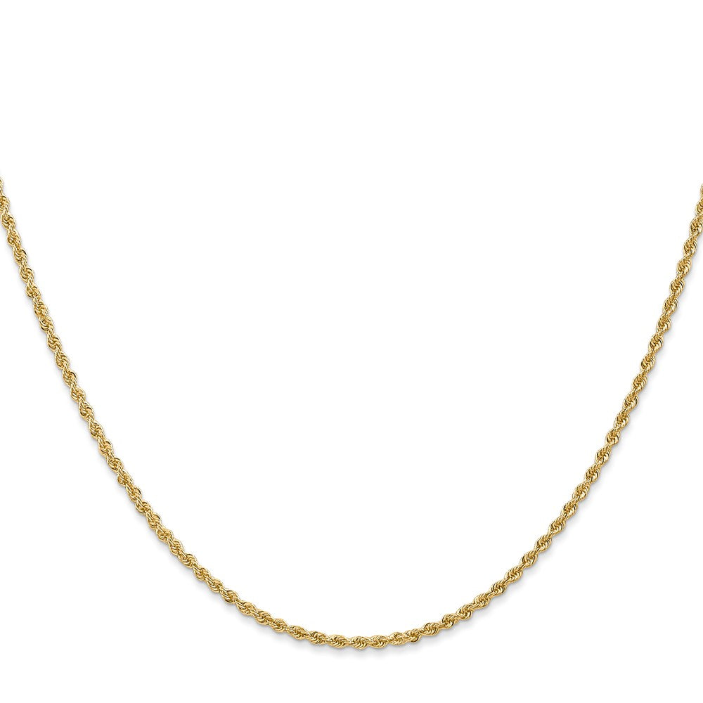 14K 18 inch 1.5mm Regular Rope with Lobster Clasp Chain