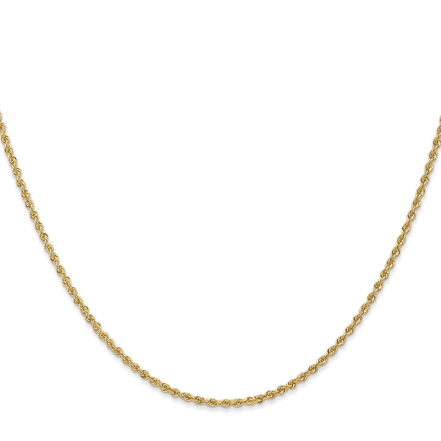14K 26 inch 1.5mm Regular Rope with Lobster Clasp Chain