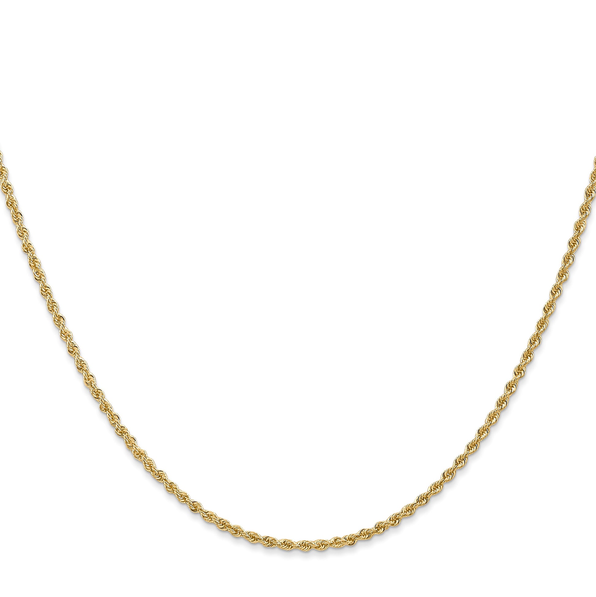 14K 26 inch 1.5mm Regular Rope with Lobster Clasp Chain