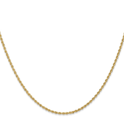 14K 26 inch 1.5mm Regular Rope with Lobster Clasp Chain