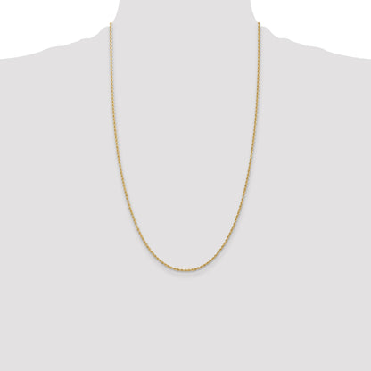 14K 26 inch 1.5mm Regular Rope with Lobster Clasp Chain