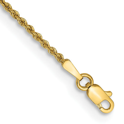 14K 8 inch 1.5mm Regular Rope with Lobster Clasp Chain