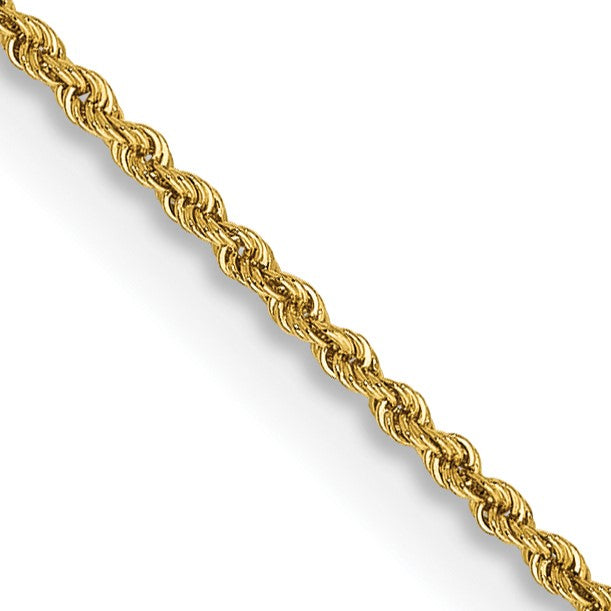 14K 26 inch 1.5mm Regular Rope with Lobster Clasp Chain