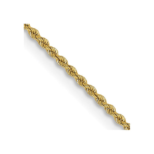 14K 16 inch 2mm Regular Rope with Lobster Clasp Chain