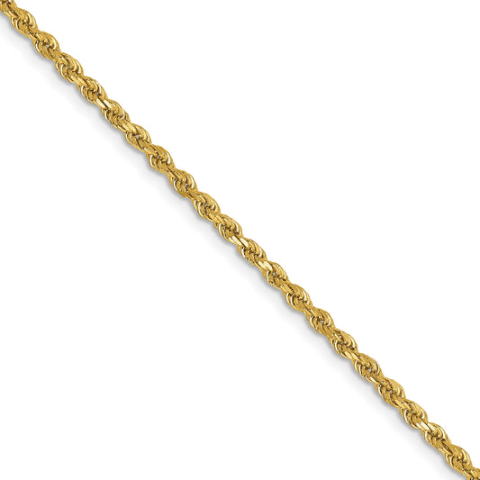14k 2mm D/C Rope Chain (100 inch Spool)