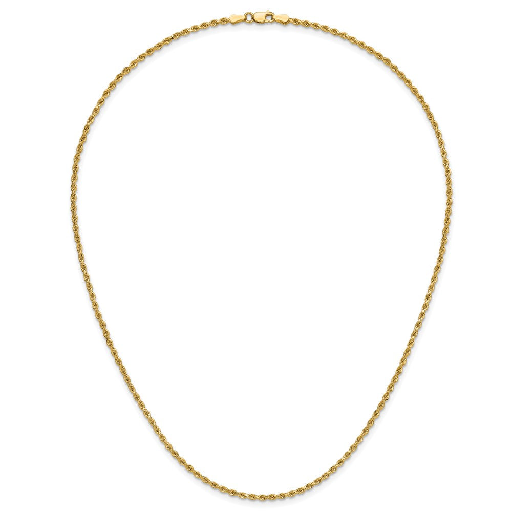 14K 18 inch 2mm Diamond-cut Rope with Lobster Clasp Chain