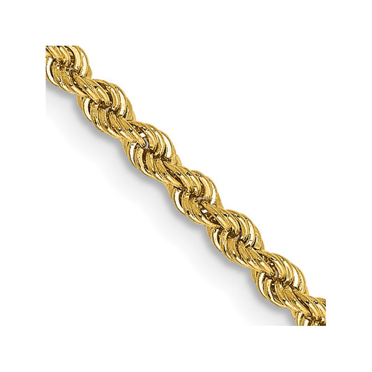 14K 18 inch 2.25mm Regular Rope with Lobster Clasp Chain