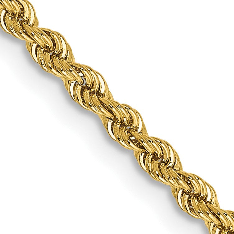 14K 28 inch 2.25mm Regular Rope with Lobster Clasp Chain