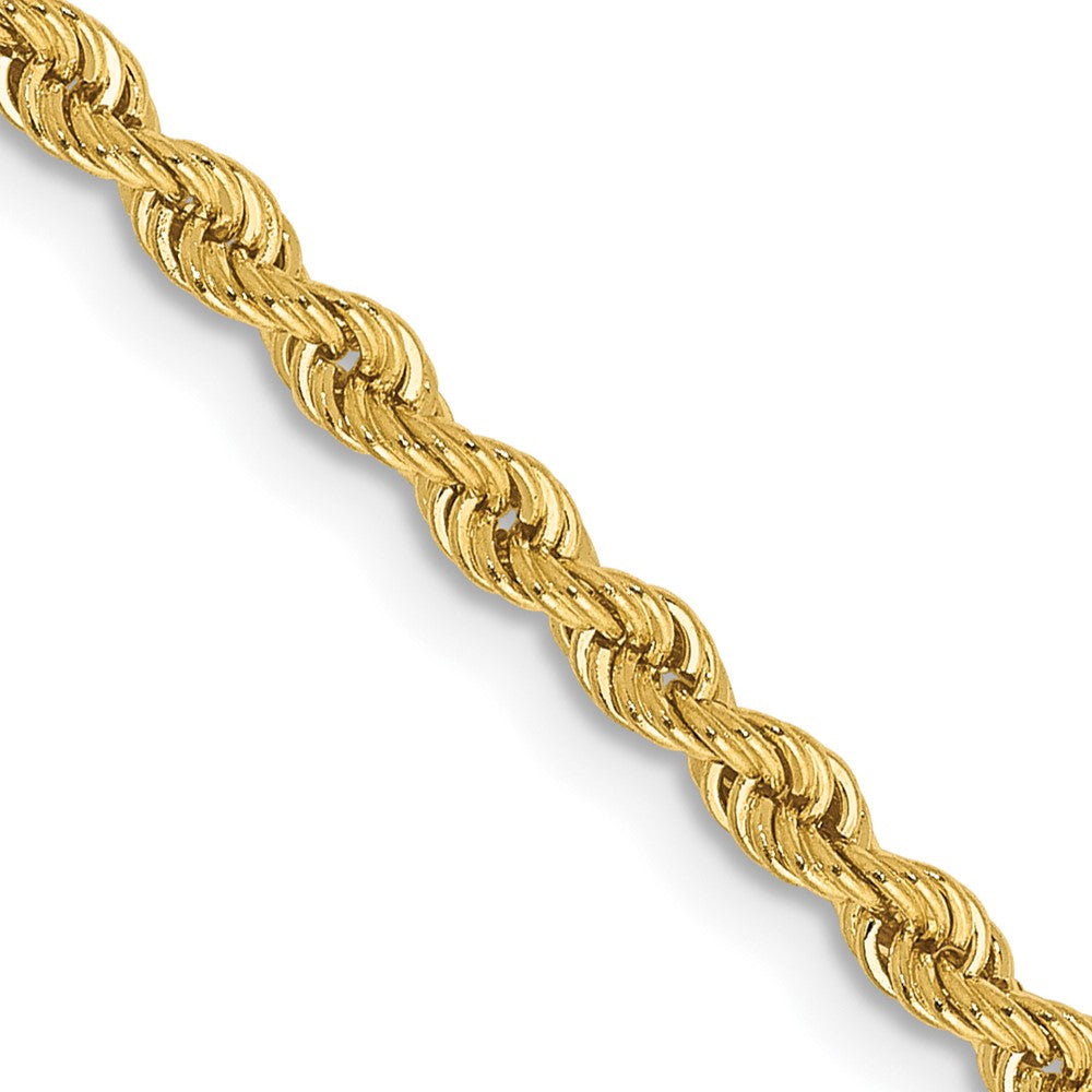 14K 18 inch 2.5mm Regular Rope with Lobster Clasp Chain