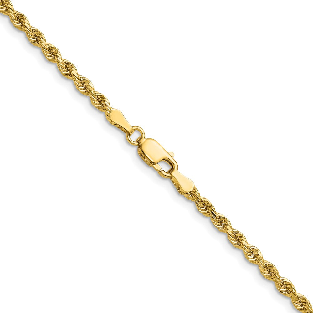 14K 16 inch 2.75mm Diamond-cut Rope with Lobster Clasp Chain