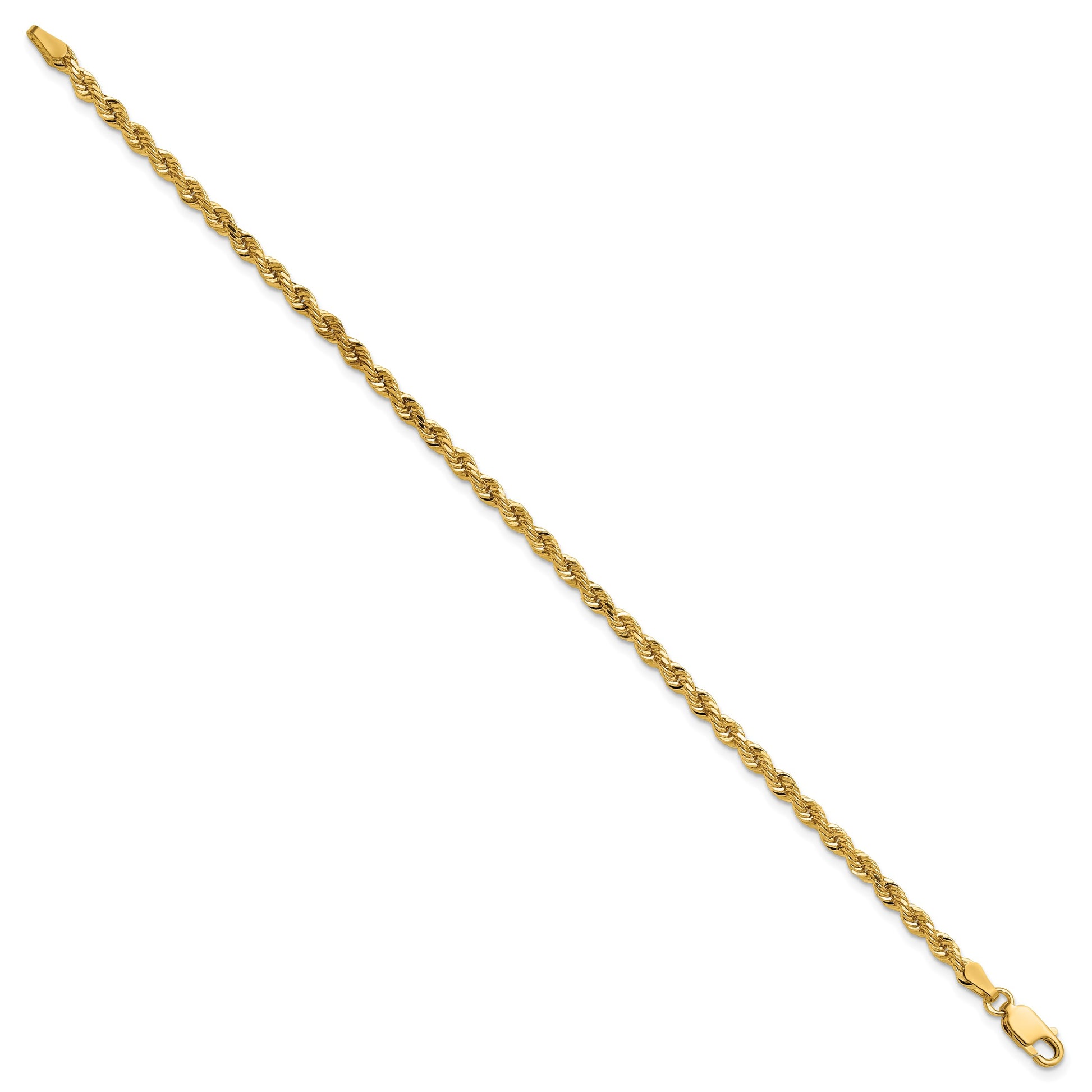 14k 3.0mm Diamond-cut Rope Chain
