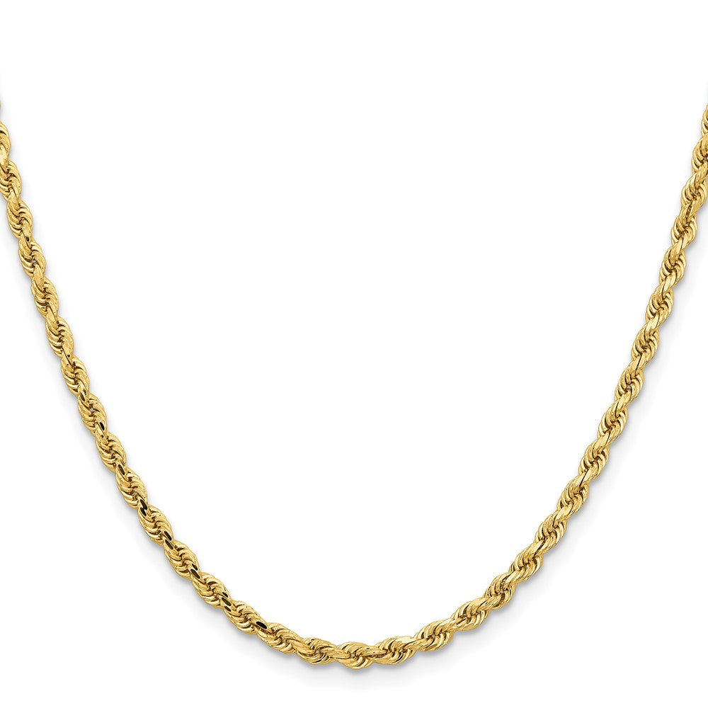 14K 20 inch 3.25mm Diamond-cut Rope with Lobster Clasp Chain