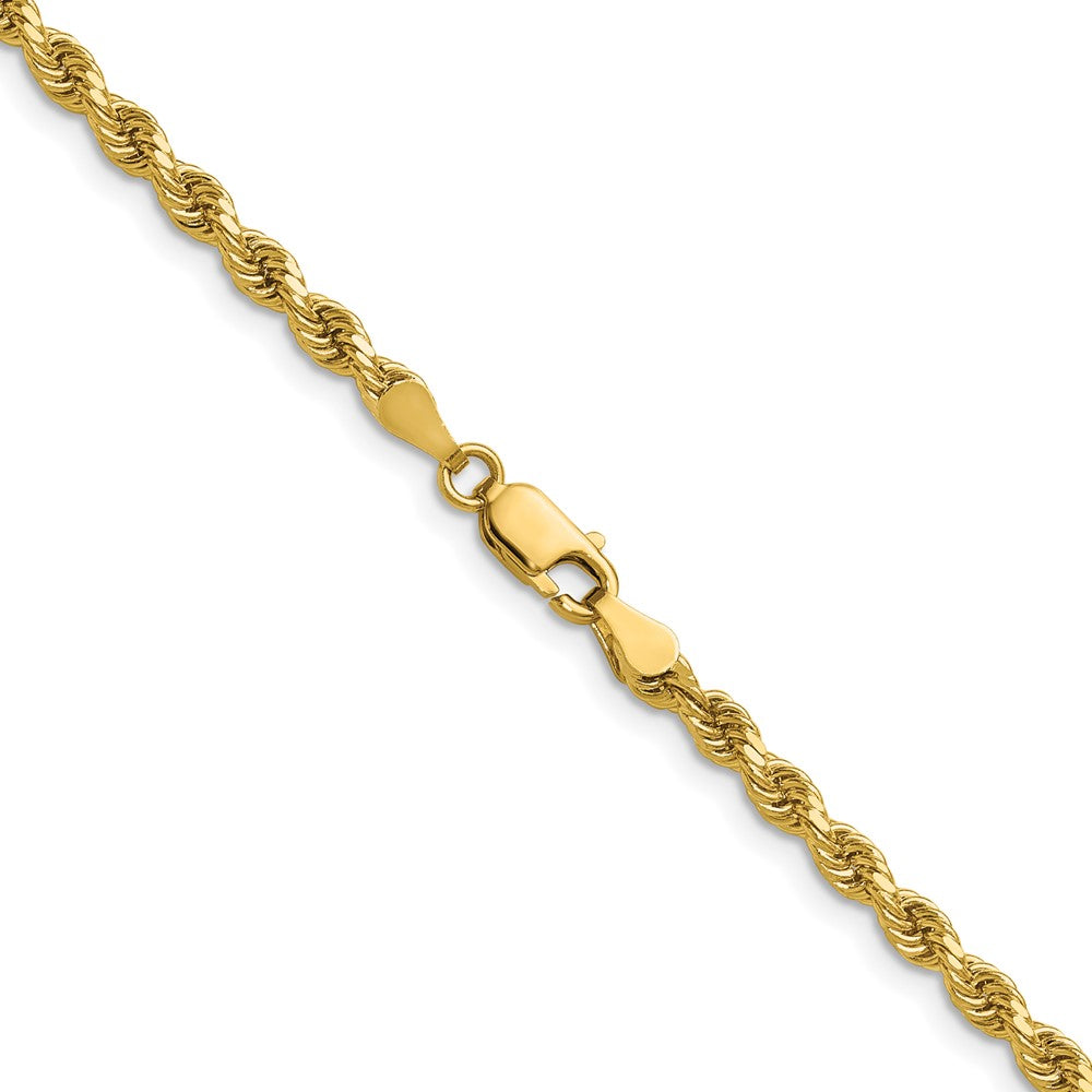 14K 18 inch 3.25mm Diamond-cut Rope with Lobster Clasp Chain