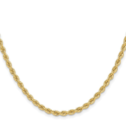 14k 3.3mm Solid Rope Chain