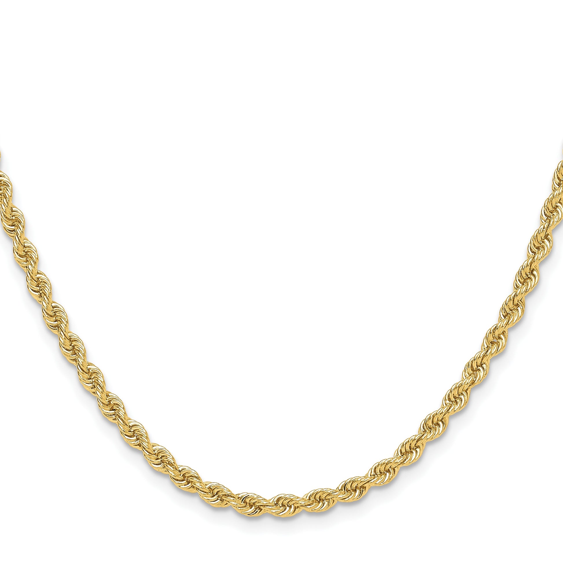 14k 3.3mm Solid Rope Chain