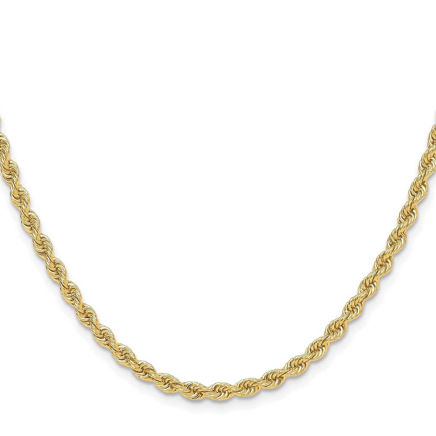 14k 3.3mm Solid Rope Chain