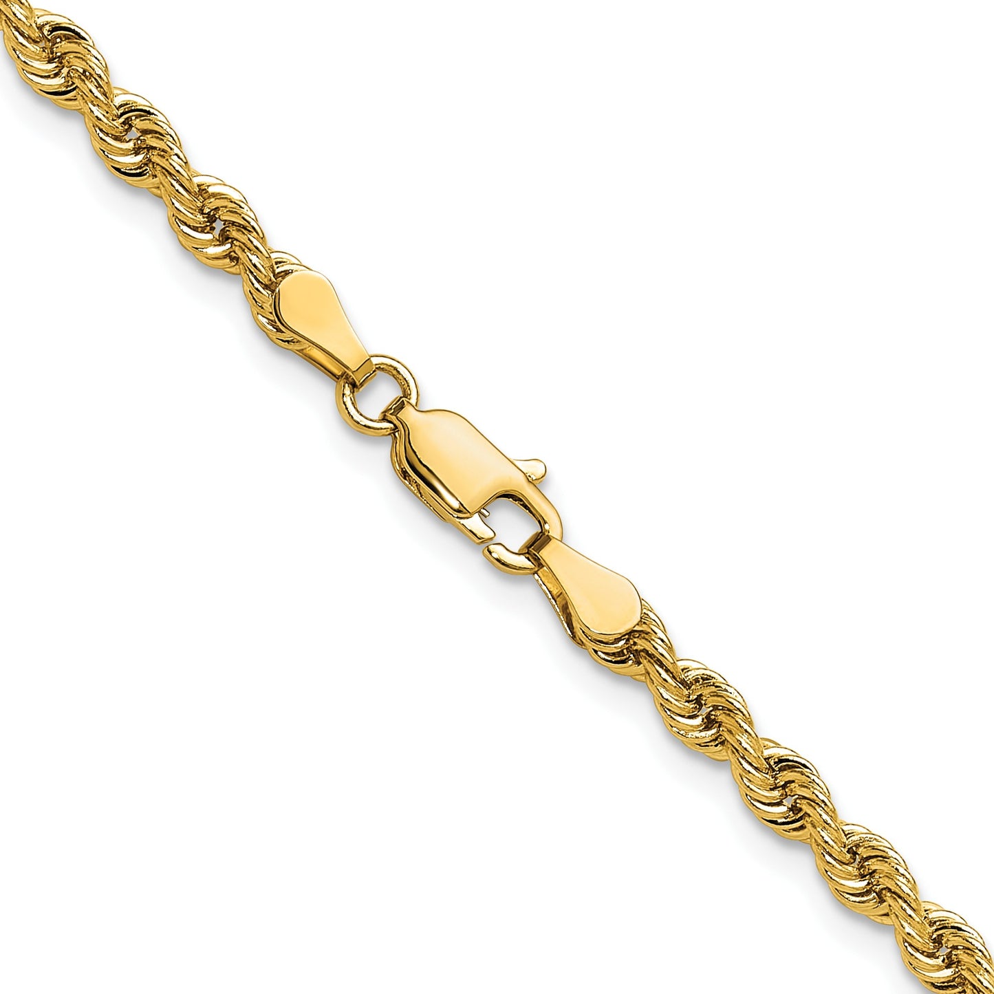 14k 3.3mm Solid Rope Chain