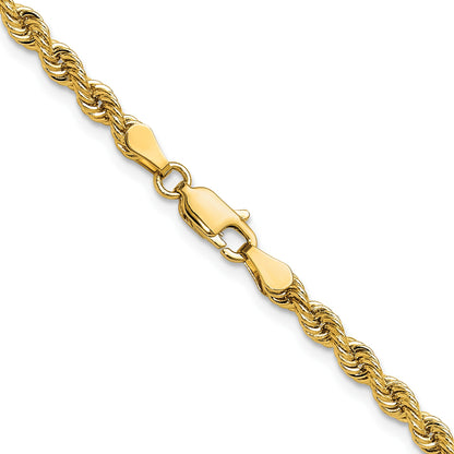 14k 3.3mm Solid Rope Chain