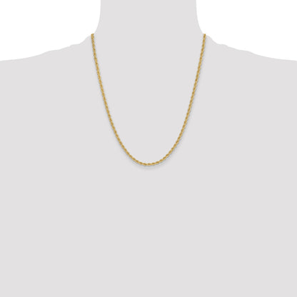 14k 3.3mm Solid Rope Chain