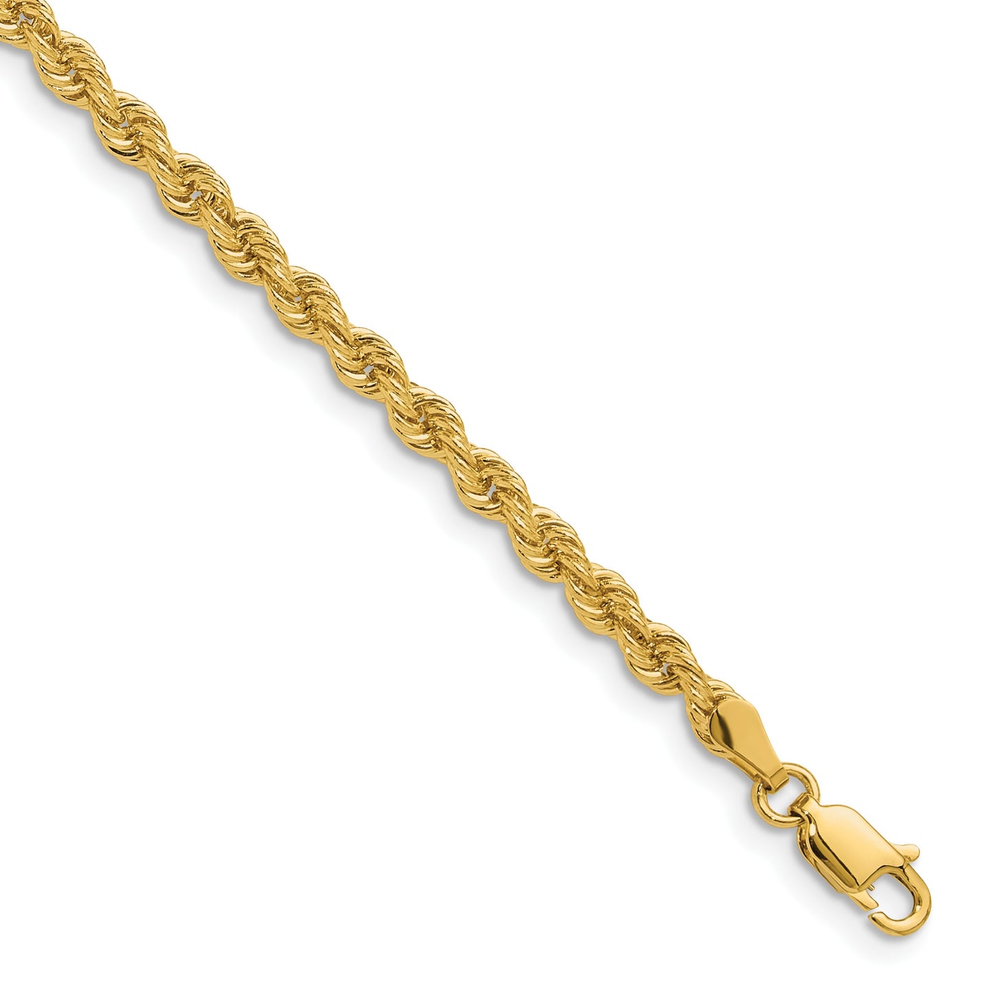 14k 3.3mm Solid Rope Chain