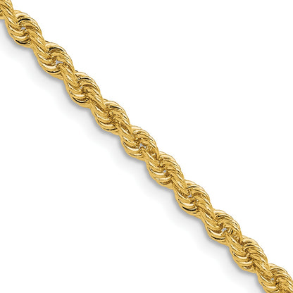 14k 3.3mm Solid Rope Chain