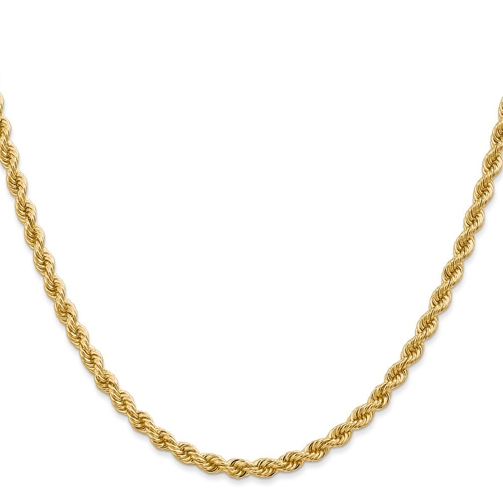 14K 20 inch 3.65mm Regular Rope with Lobster Clasp Chain