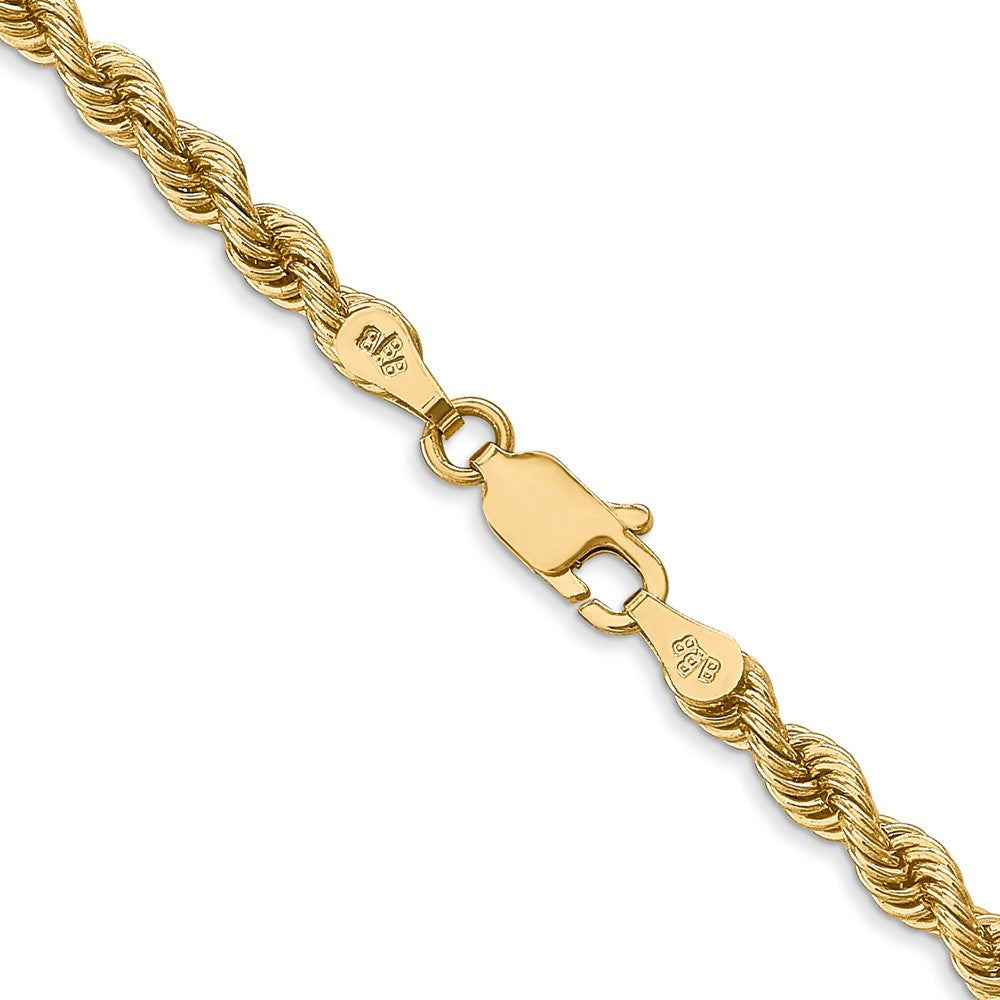 14K 20 inch 3.65mm Regular Rope with Lobster Clasp Chain