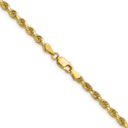 14K 20 inch 3.75mm Diamond-cut Rope with Lobster Clasp Chain