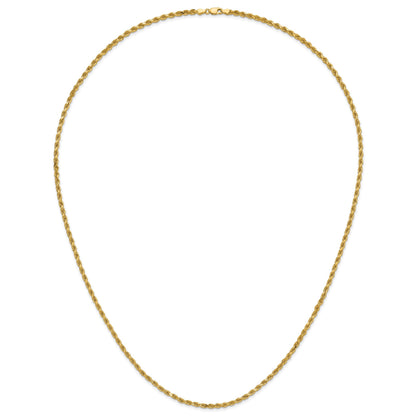 14K 30 inch 3.75mm Diamond-cut Rope with Lobster Clasp Chain