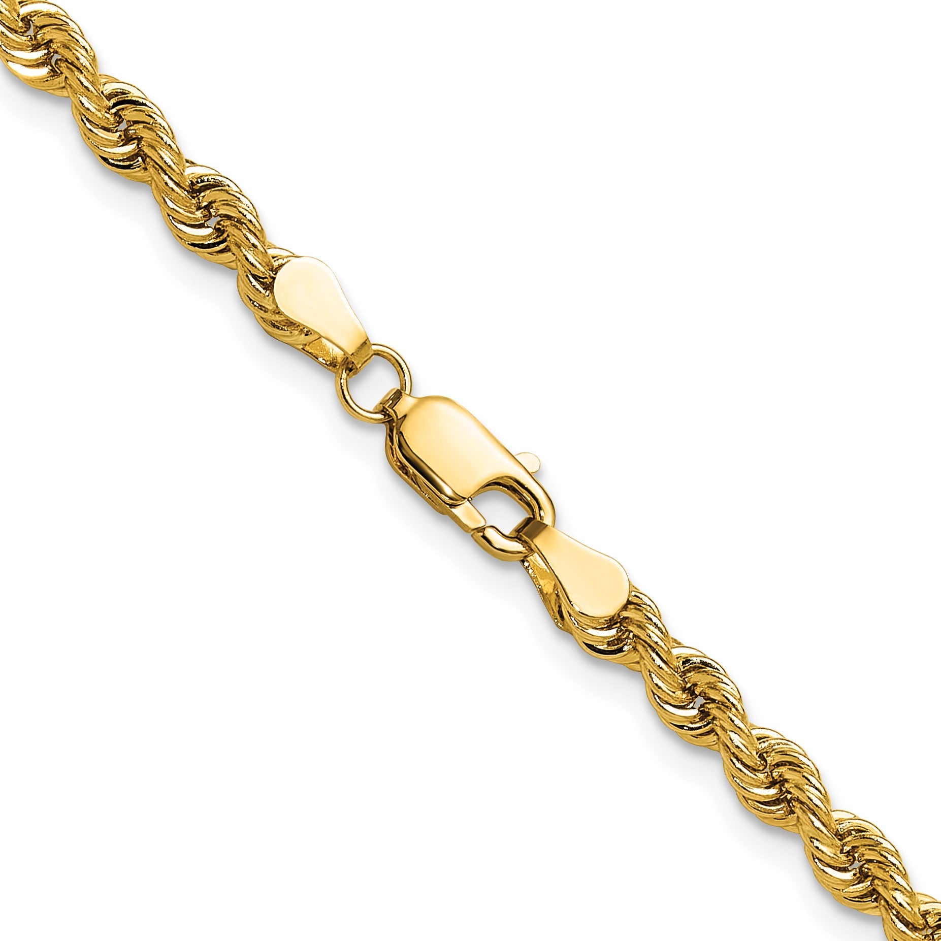 14k 3.8mm Solid Rope Chain