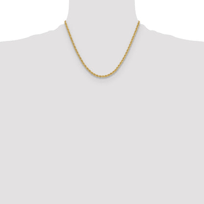 14k 3.8mm Solid Rope Chain