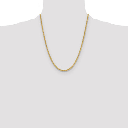 14k 3.8mm Solid Rope Chain