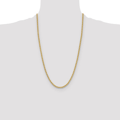 14k 3.8mm Solid Rope Chain