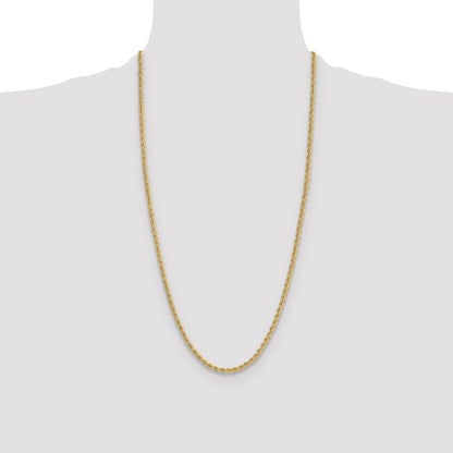 14k 3.8mm Solid Rope Chain