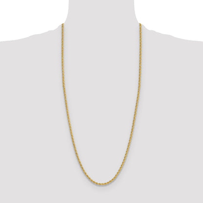 14k 3.8mm Solid Rope Chain