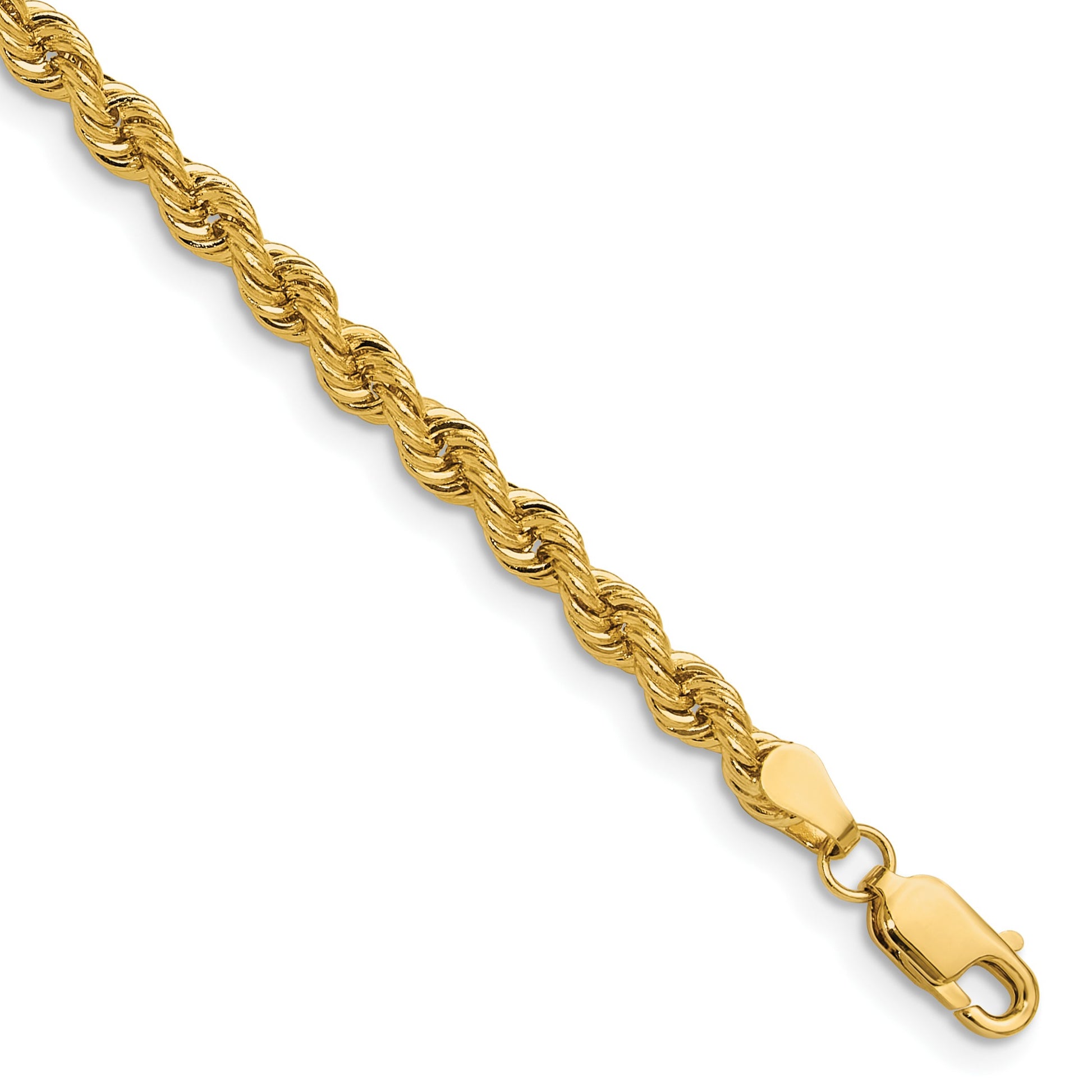 14k 3.8mm Solid Rope Chain