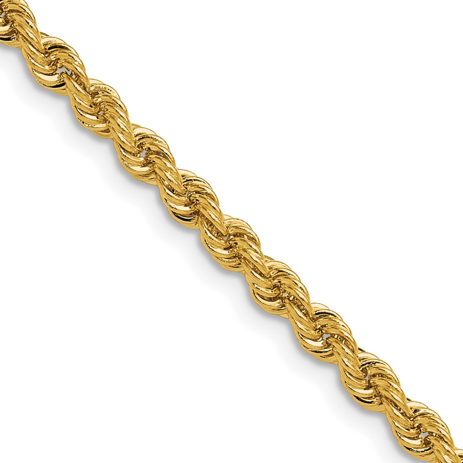14k 3.8mm Solid Rope Chain